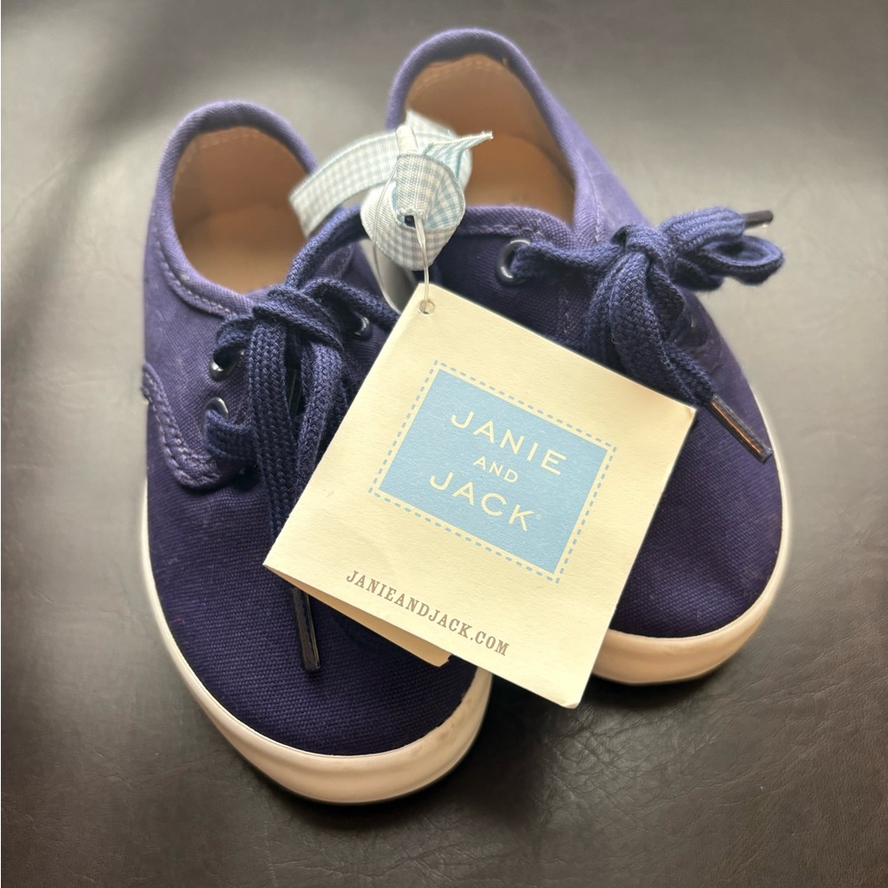 Size 6 Janie and Jack Navy Canvas Shoes